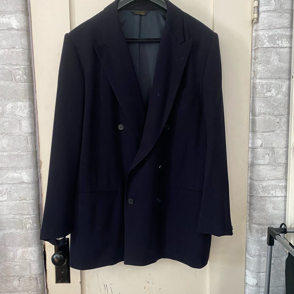 Donna Karen couture New York mens suit in Navy Vintage